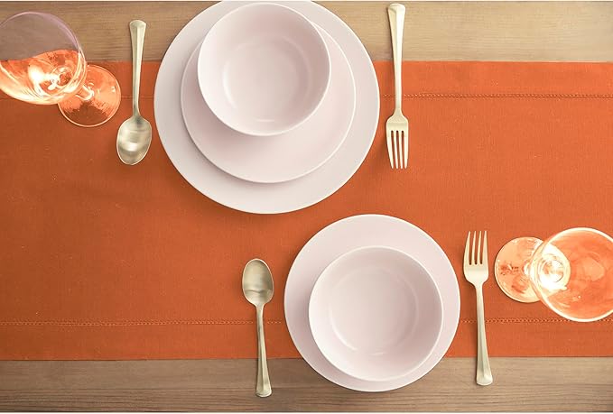 Solino Home Cotton Linen Pumpkin Table Runner 90 Inches Long - Image 5