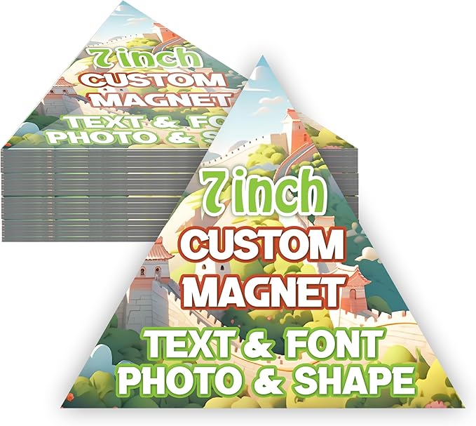 KETABAO – 7" Customized Triangle Magnetic Pictures Magnet by KETABAOMotorcycleParts