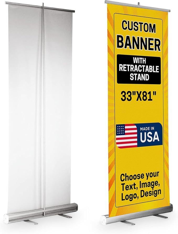 Custom Retractable Banner With Stand By Dreamcontroller | Personalized Roll Up by DreamController