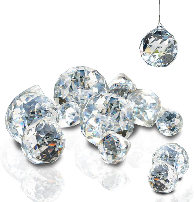 20mm/30mm/40mm Clear Crystal Balls Prism Sun Catcher by ForCrystalLovers