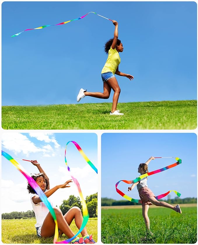 JoyCat 24 Pack Dance Ribbon Streamers, Rainbow Decorations, Goodie Bag Stuffers - Image 7