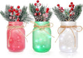 CNVOILA Christmas Centerpiece, Christmas Decor Mason Jars, Mantle Centerpiece by CNVOILA
