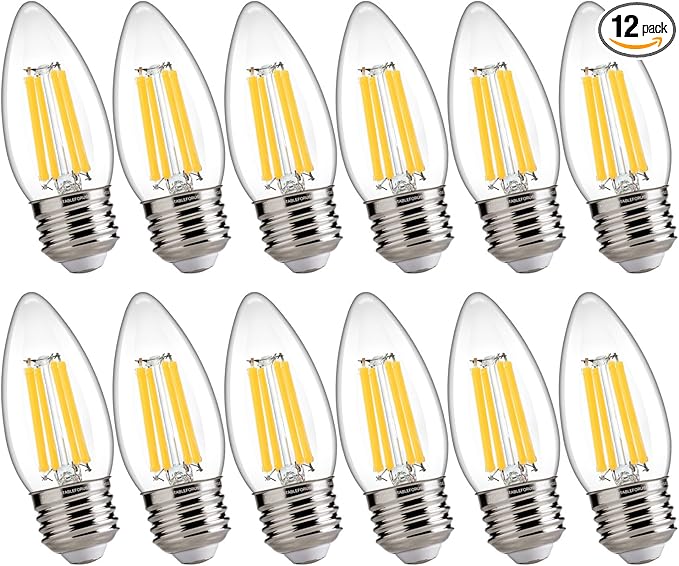 FLSNT 100W Equivalent LED Chandelier Light Bulbs E26 Base, 5000K Daylight by FLSNT