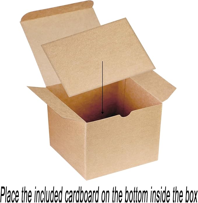 Xxcxpark 30 PCS Brown Kraft Gift Boxes 5x5x3.5, Party Favor Kraft Paper Gift - Image 4