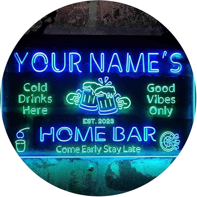 ADVPRO Personalized Your Name Custom Home Bar Beer Established Year Dual Color by ADVPRO