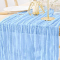 MLMW Light Blue Cheesecloth Table Runner Boho Gauze Rustic Cheese Cloth 160 by MLMW