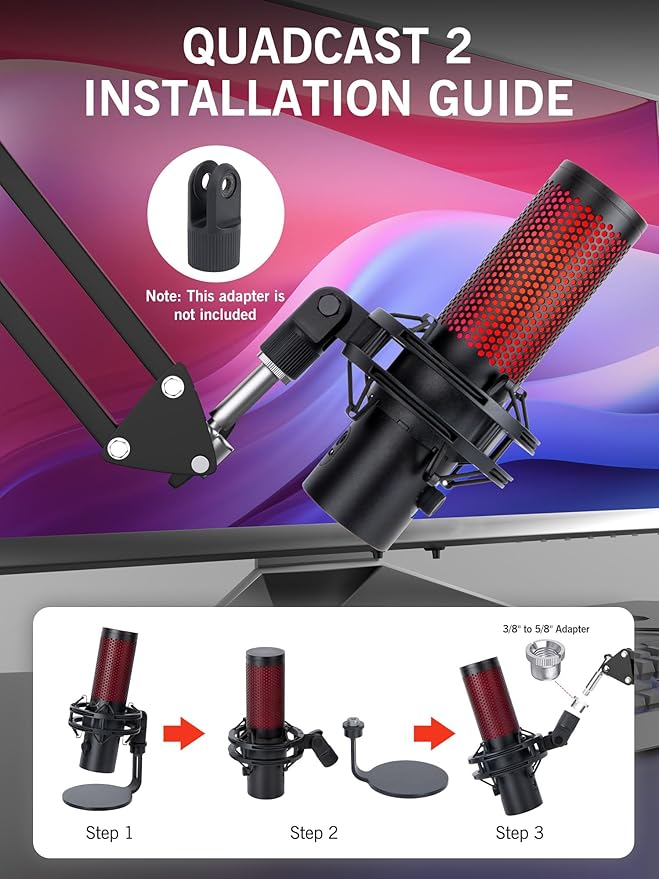 For HyperX QuadCast 2 Boom Arm - Image 2