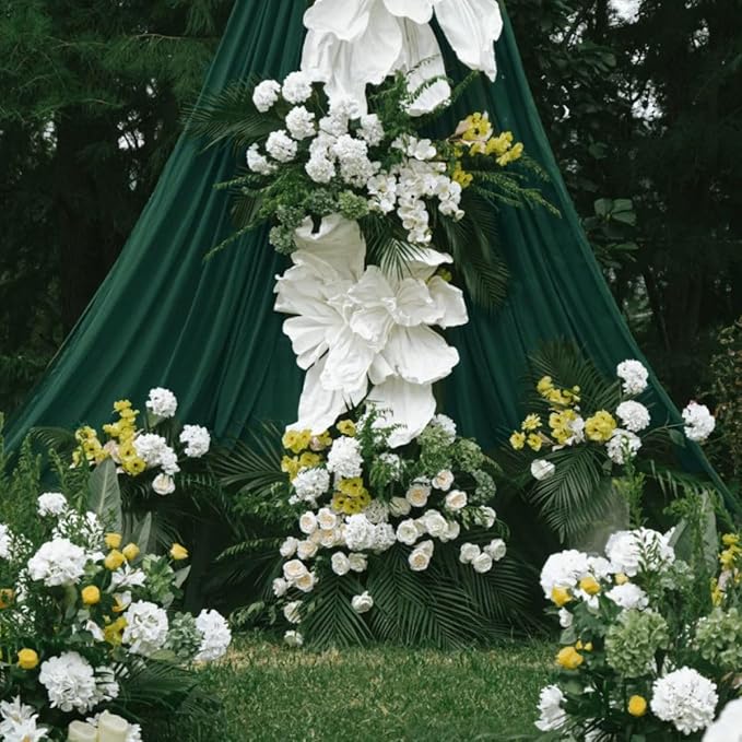 MLMC Emerald Green Wedding Arch Draping Fabric 1 Panel 29" x 20 FT Extra Long - Image 6