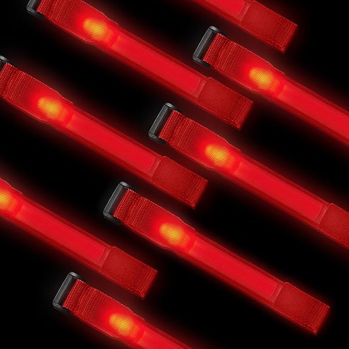 8 Pack LED Bracelets Light Up Wristbands, Glow Flashing Wristbands Glow in The - Image 3