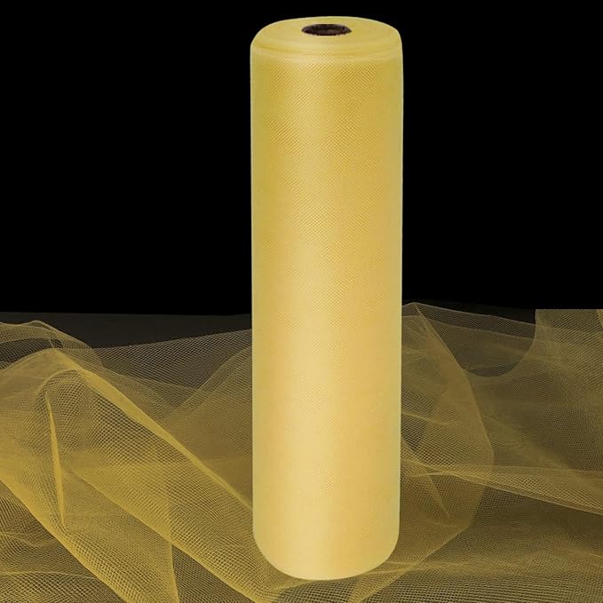 Antique Gold Tulle Fabric Rolls 54 Inch by 10 Yards Fabric Tulle Bolt by IONTACH