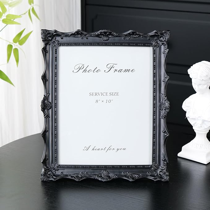Cuspin 8x10 Black Picture Frame, Handcrafted Resin Frame - Image 3