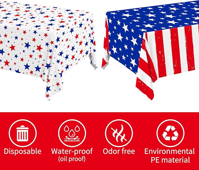 Gatherfun 4th of July Party Supplies Set- American Flag Patriotic Theme Kit - Image 6