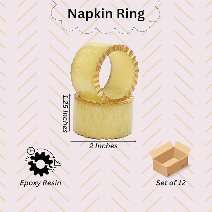 Epoxy Resin Napkin Rings Set of 12 - Image 3