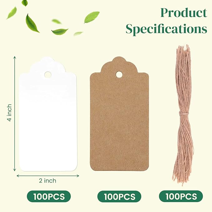 SallyFashion 200pcs Gift Tags - Image 5