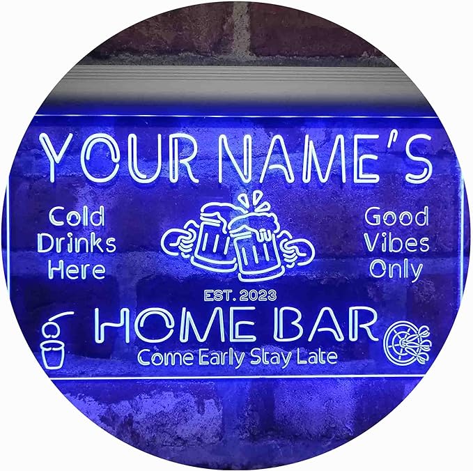 ADVPRO Personalized Your Name Custom Home Bar Beer Established Year Single by ADVPRO