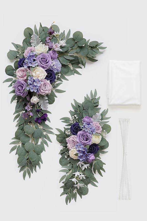 Lilac Artificial Wedding Arch Flowers Kit - Image 3