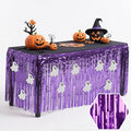 28x106 Inch Purple Sequin Tablecloth by Unknown