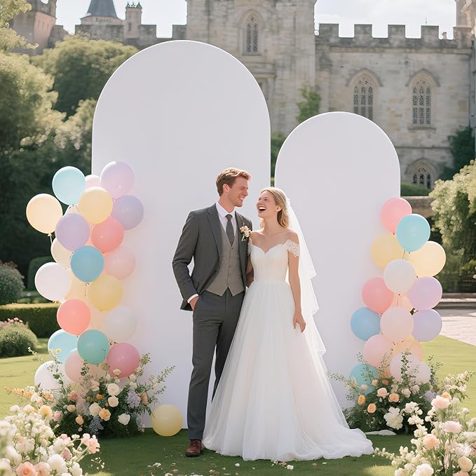 Ledido Wedding Arch Backdrop Cover 6FT 7.2FT Arch Covers 2Set Fitted Stretchy - Image 7