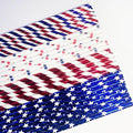 200Pcs Independence Day Paper Straws, American Flag Star Stripe Red White and by EVECILOO