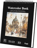 Watercolor Sketchbook 10"x12", 32 Sheets Water Color Paper, 140lb/300gsm by SketchBook