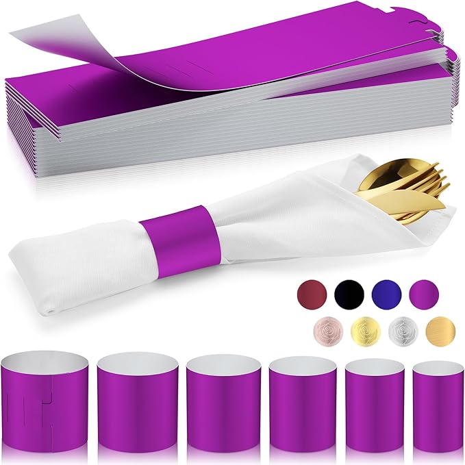 Polymer Material Reusable Napkin Band, Glue-Free Tear-Proof Water Resistant by Unknown
