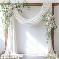 Socomi Wedding Arch Draping Fabric 1 Panel 29" x 19Ft Ivory Sheer Chiffon by Socomi