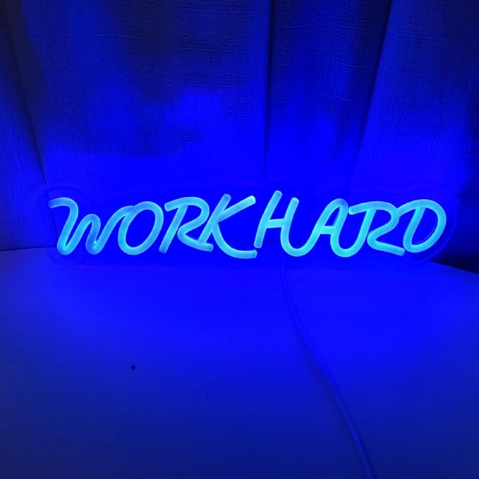 Work Hard Neon Signs for Wall Decor, Neon Light Sign LED Signs for Wall Light - Image 3