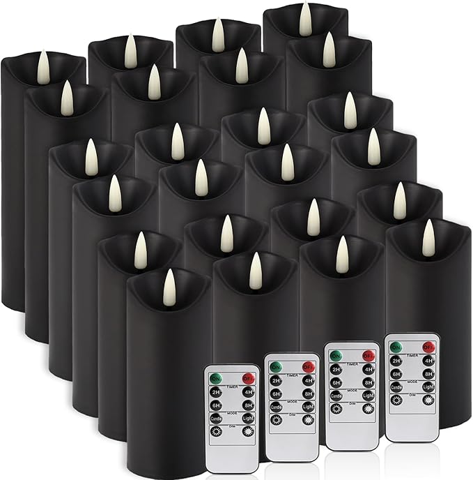 24-Pack Black Flameless LED Candles - Image 2