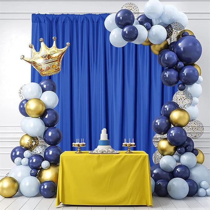 Sugargirl 10x10FT Royal Blue Backdrop Curtains Polyester Photo Backdrop Drapes - Image 7