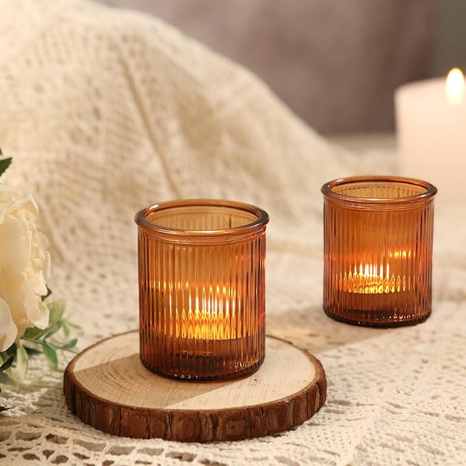 36pcs Amber Votive Candle Holders - Image 7