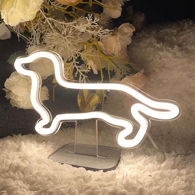 Dog Table Number Neon Sign Desk Lamp Night Light Wedding Letter LED Neon Sign - Image 5