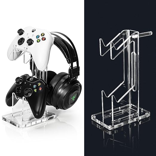 OAPRIRE Headset and Controller Stand, Space-Saving 2 Tier Game Controller Holder by OAPRIRE