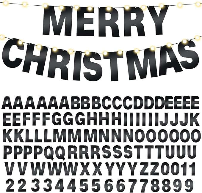 TaoBary 112 Pcs DIY Letter Kit Glitter Customizable Banner Letters Include 107 - Image 8