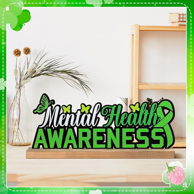 Mental Health Awareness Metal Sign Rustic Table Decor Holiday Tiered Tray Decor - Image 6