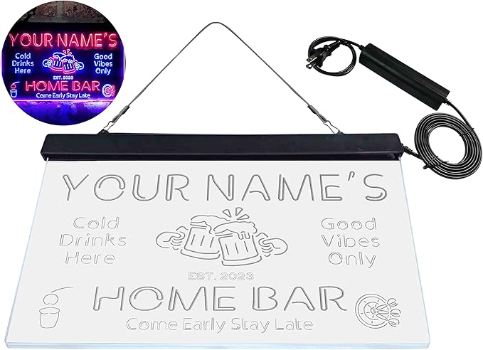 ADVPRO Personalized Your Name Custom Home Bar Beer Established Year Dual Color - Image 9
