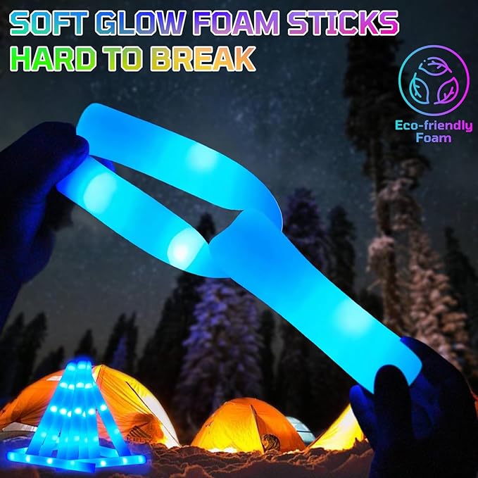 Foam Glow Sticks Bulk, Glow Party Supplies - Image 3