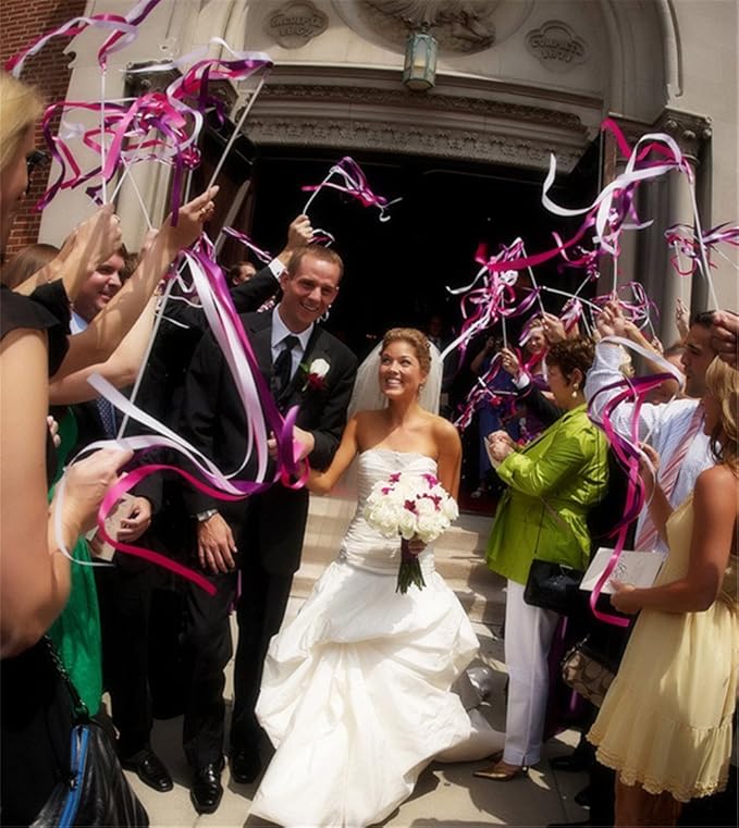50pcs Ribbon Stick Wands Off White Streamers - Image 8