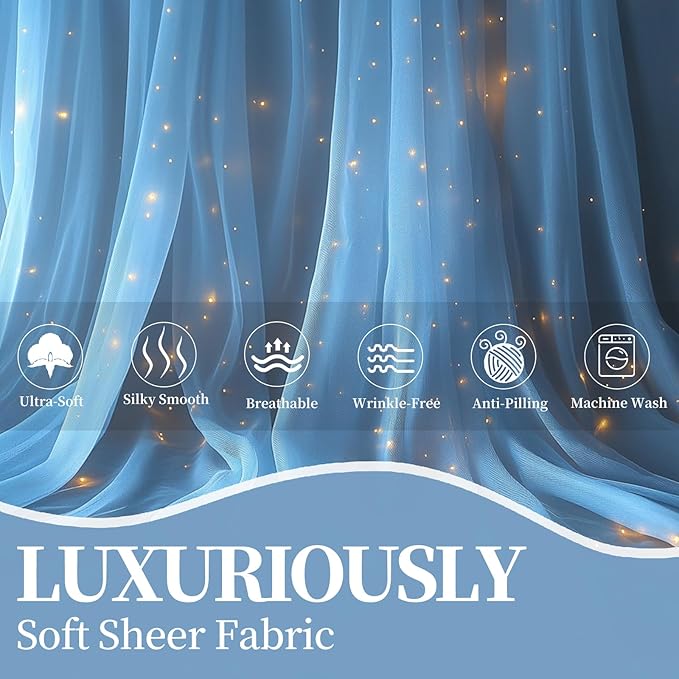 10x10ft Baby Blue Tulle Backdrop Curtain - Image 5