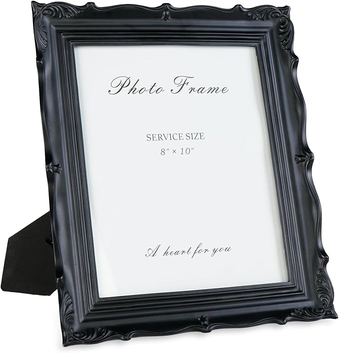 Cuspin 8x10 Picture Frame Black, Vintage Handmade Resin Frame by Cuspin