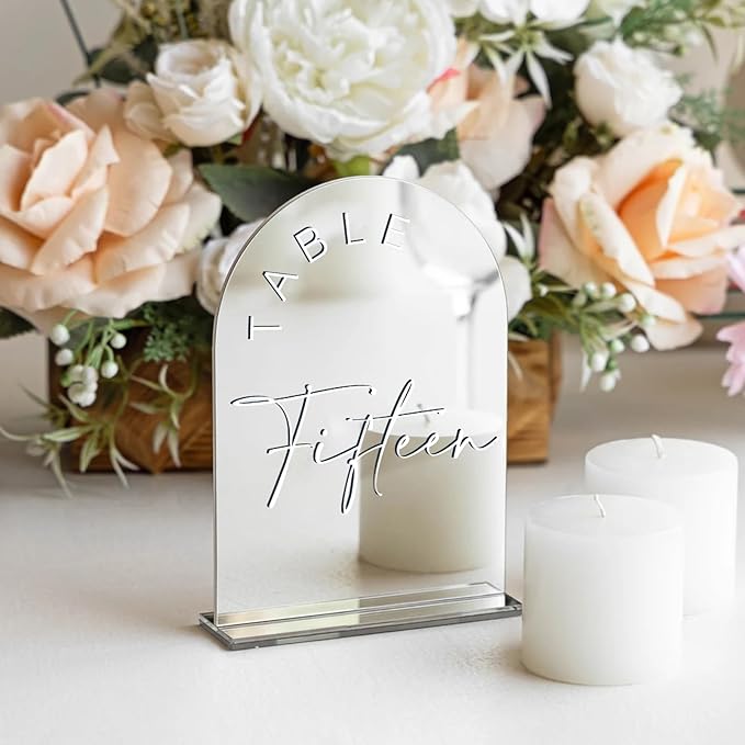 JINMURY Sliver Arch Wedding Table Numbers 1-20 - Image 4