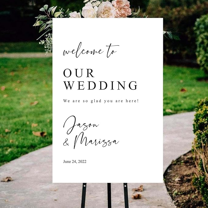 Welcome To Our Wedding Vertical Wedding Welcome Signs, Welcome Sign Wedding - Image 3