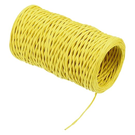 PATIKIL 164 Feet Floral Bind Wire Wrap Twine, 1mm Yellow Paper-Wrapped Iron Wire - Image 3