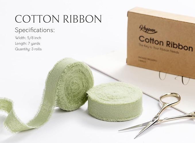 Sage Green Ribbon 5/8" x 21 Yards - Image 2