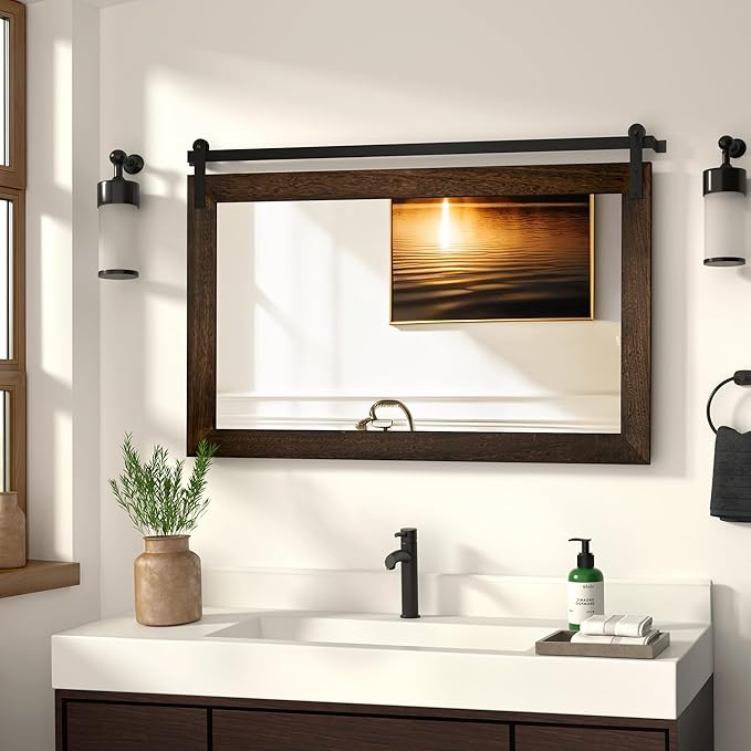 COGOOD Farmhouse Barn Door Mirror by COGOOD