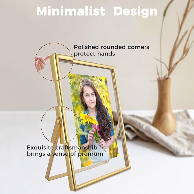 Gold Floating Frame, For Picture 4x6, 2x3 - Image 3