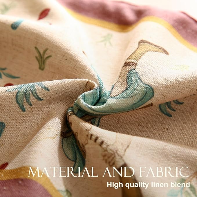 patdrea Designer Idyll Linen Extra Long Table Runner, Vintage Beige Farmhouse - Image 5