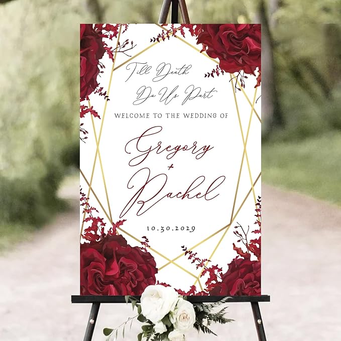 Halloween Til Death Do Us Part Gothic Welcome Board by Mapileng%E2%84%A2