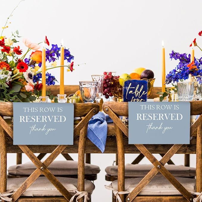 Reserved Seating Chair Signs, This Row Is Reserved Pew Cloths Seating - Image 6