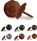 50 Pack 1" Small Round Head Iron Clavos Decorative Nails – Rusted – Handmade by BorderlandRusticHardware