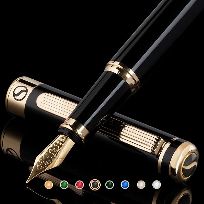 Scriveiner Black Lacquer Fountain Pen by Scriveiner